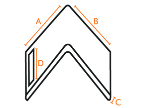 protector de esquina de pl&aacute;stico