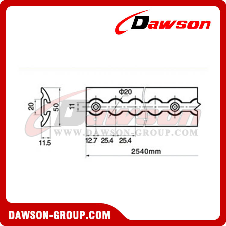 Riel tipo aleaci&oacute;n de aluminio LO215 - Dawson Group Ltd. - Fabricante, proveedor y f&aacute;brica de China