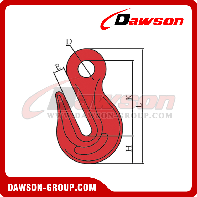 DS027 GANCHO DE AGARRE PARA OJOS TIPO G80 DE EE. UU. DAWSON-GROUP LTD.- FABRICANTE CHINA