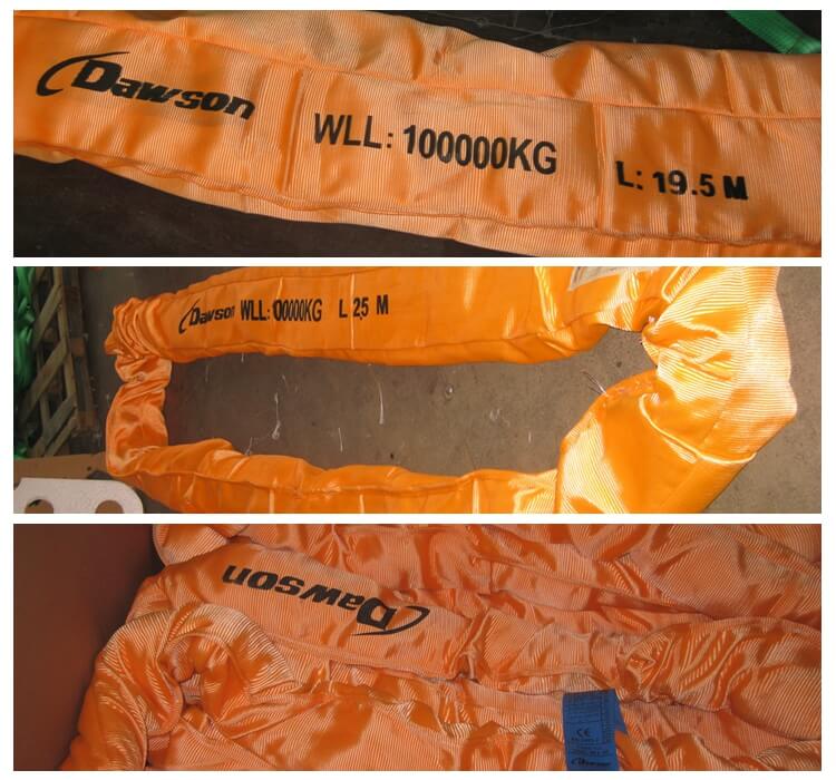 Eslingas redondas de poli&eacute;ster WLL 100T AS 4497 ​​- Dawson Group Ltd. - Fabricante, proveedor y f&aacute;brica de China