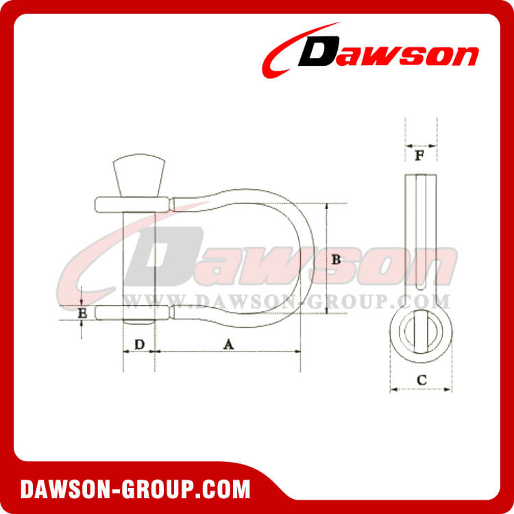 ステンレス鋼プレート弓シャックル - Dawson Group Ltd. - 中国メーカー、サプライヤー、工場