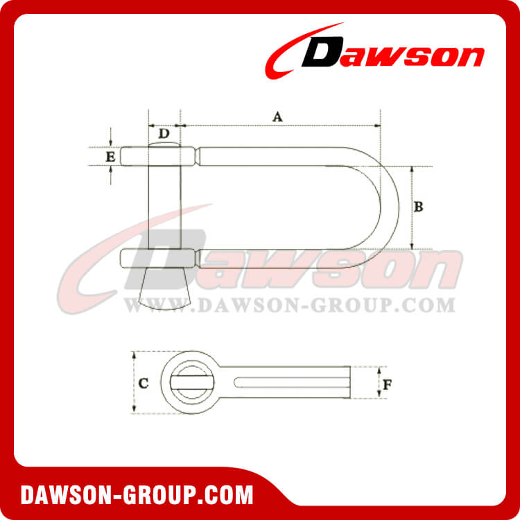 ロックピン付きステンレス鋼板シャックル - Dawson Group Ltd. - 中国メーカー、サプライヤー、工場