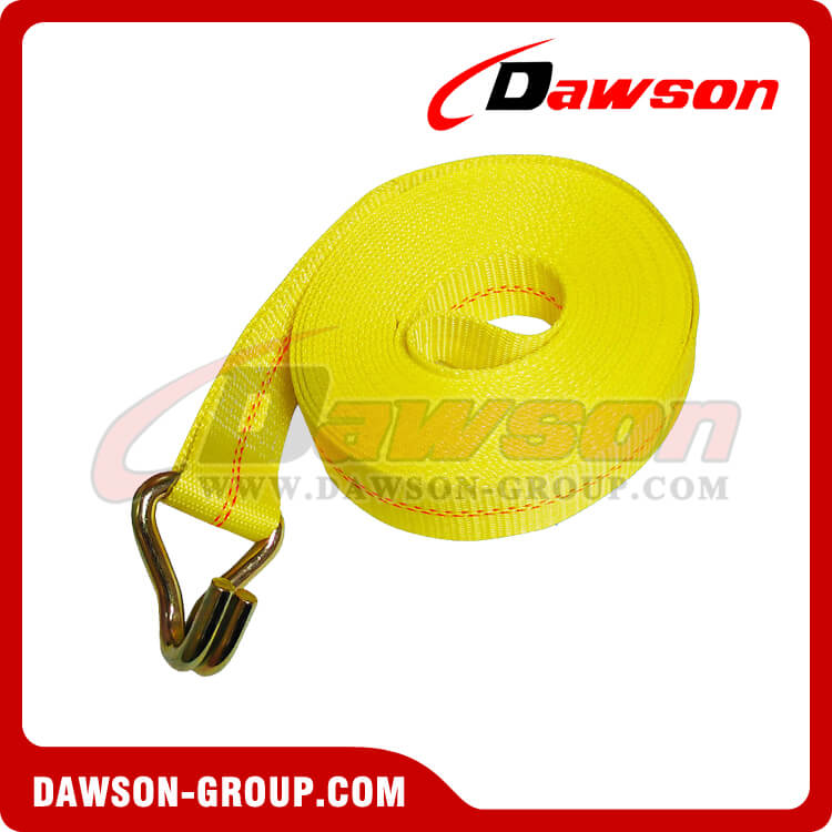 2 x 30 フィート ワイヤー フック付きウインチ ストラップ - Dawson Group - 中国メーカー サプライヤー