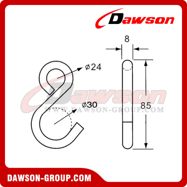 Gancho en forma de S DSSH25082B - Dawson Group Ltd. - Fabricante, proveedor y f&aacute;brica de China