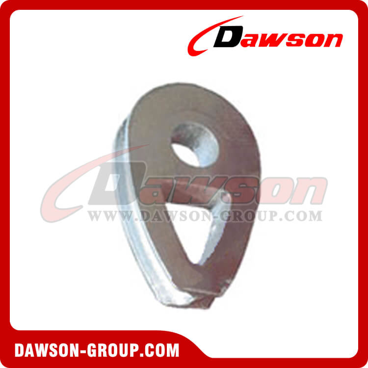 Dedal de ferro dúctil DIN 3091, dedais de cabos de aço para serviços pesados