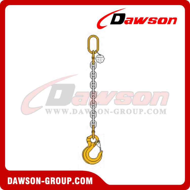 Eslinga de cadena de una sola pierna de grado 80/Eslinga de cadena G80 para elevación y amarre