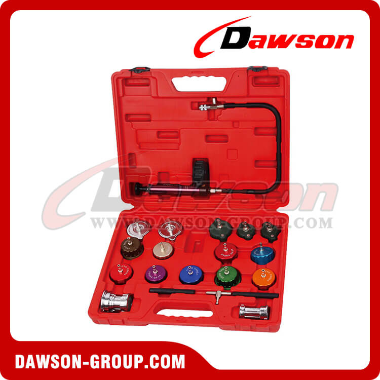 DSHS-E3309 الأدوات التلقائية والتخزين 21 قطعة نظام التبريد وغطاء الرادياتير جهاز اختبار الضغط