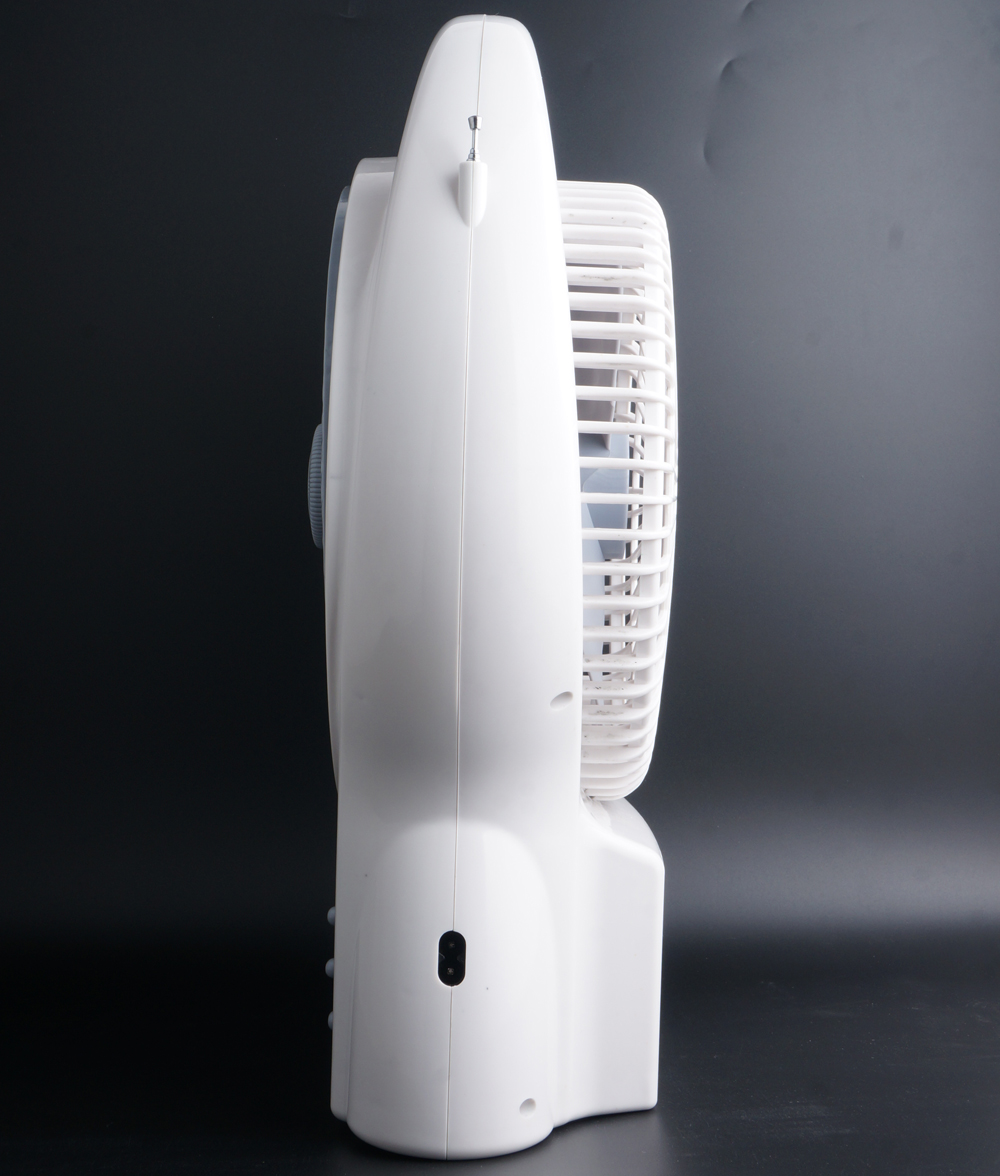 New Design 8-inch Rechargeable Desk Fans with FM Radio and 24pcs LED Light