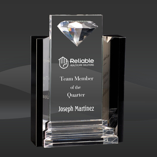 Diamond Steps Crystal Award (T-NMQ812)