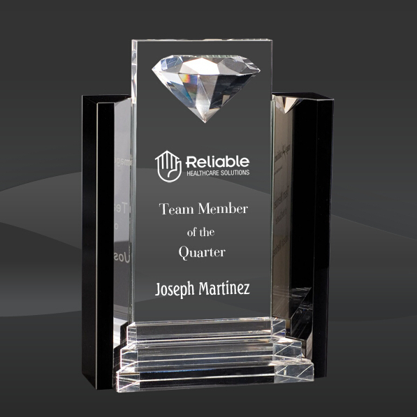 Diamond Steps Crystal Award (T-NMQ812)