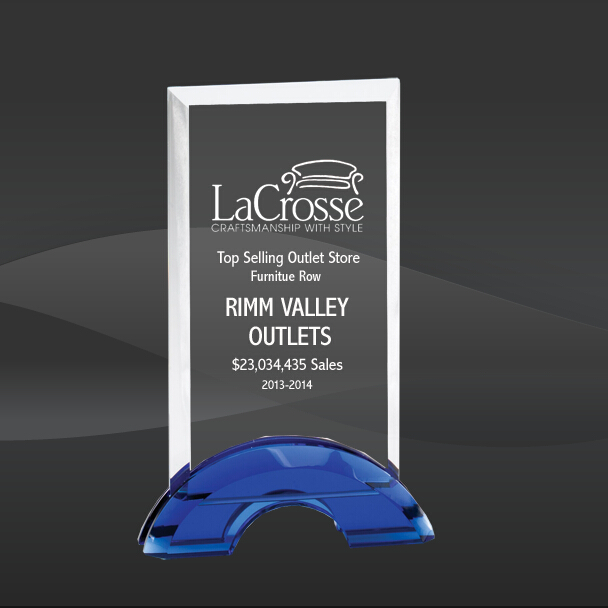 Blue Arch Crystal Award (D-CRY498, D-CRY499, D-CRY500)