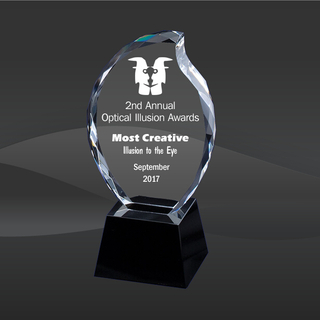 Crystal Ruffle Drop Award (D-CRY309)