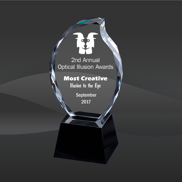 Crystal Ruffle Drop Award (D-CRY309)