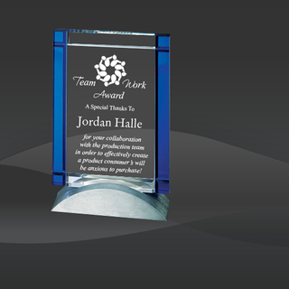 Crystal Blue Deco Award (TM-CM01)