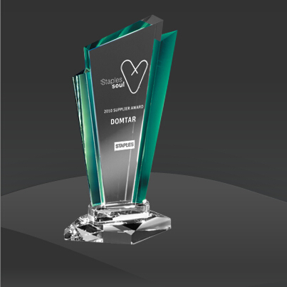 Double Green Edge Crystal Award (MPI-CR-A1033GR-10)