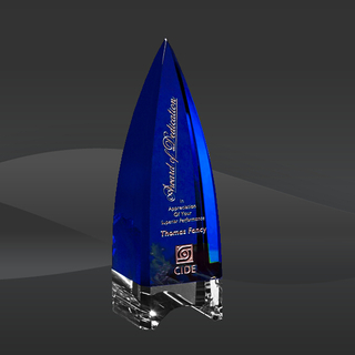 Blue Culmination Crystal Award (CD-6876, CD-6877, CD-6878)