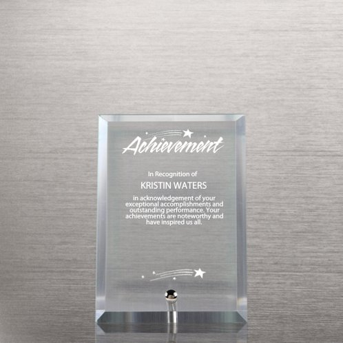 Clear Mini Glass Award Plaque (#76282)