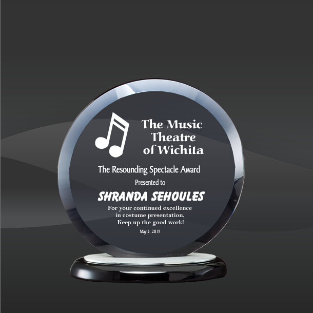 Smoked Glass Circle Award (D-GK51)