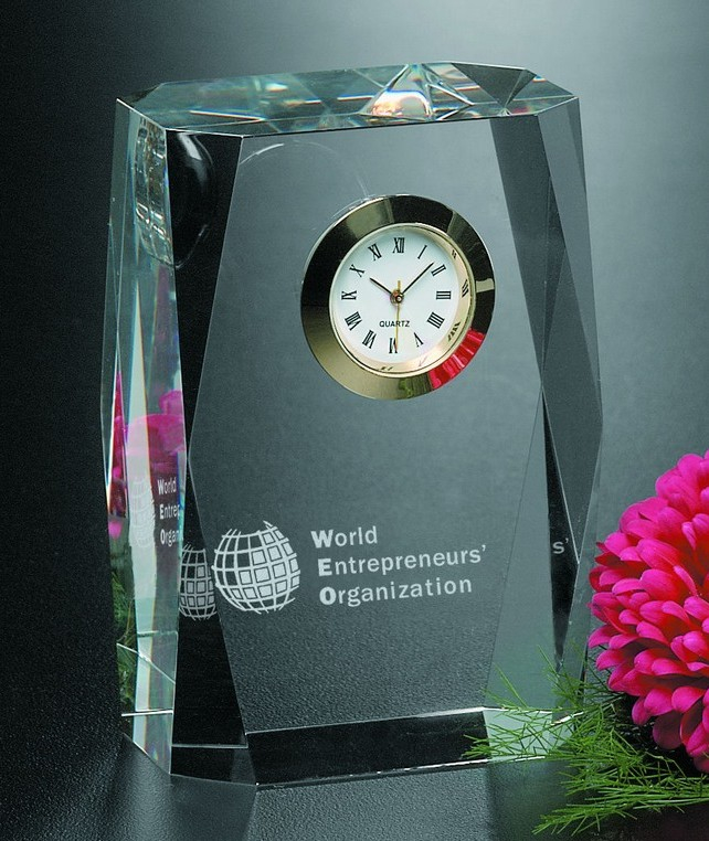 Clock Optical Crystal Award (CA-1212)
