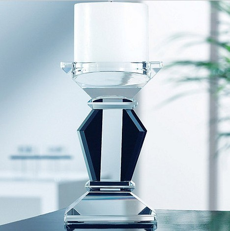 Black ′deco′ 7inch Candleholder for Home Decoration Craft