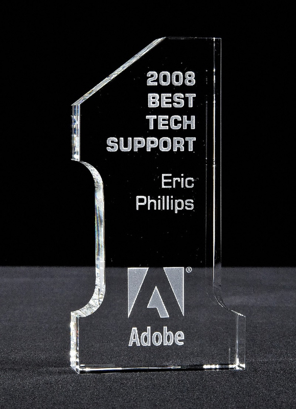 Number 1 Crystal Paperweight/Award