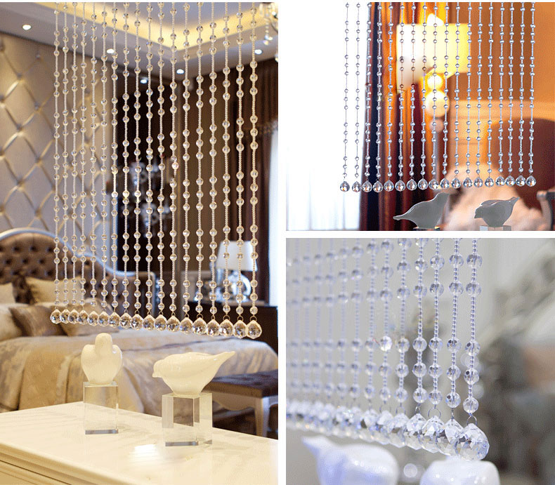 Glass Crystal Home Decoration of Faceted Beaded Curtain