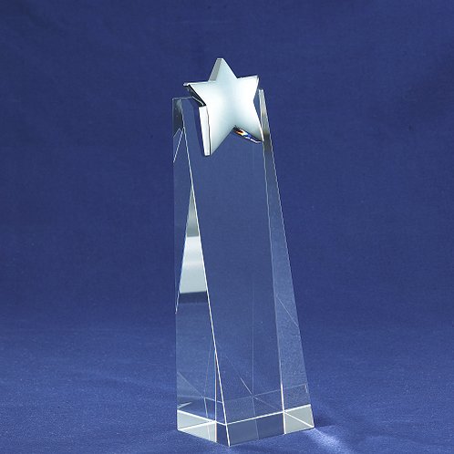 2015 Wholesale Blue Star Crystalline Tower Trophy