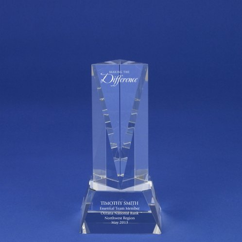 Triangle Sculpture Crystal Trophy (#75114)