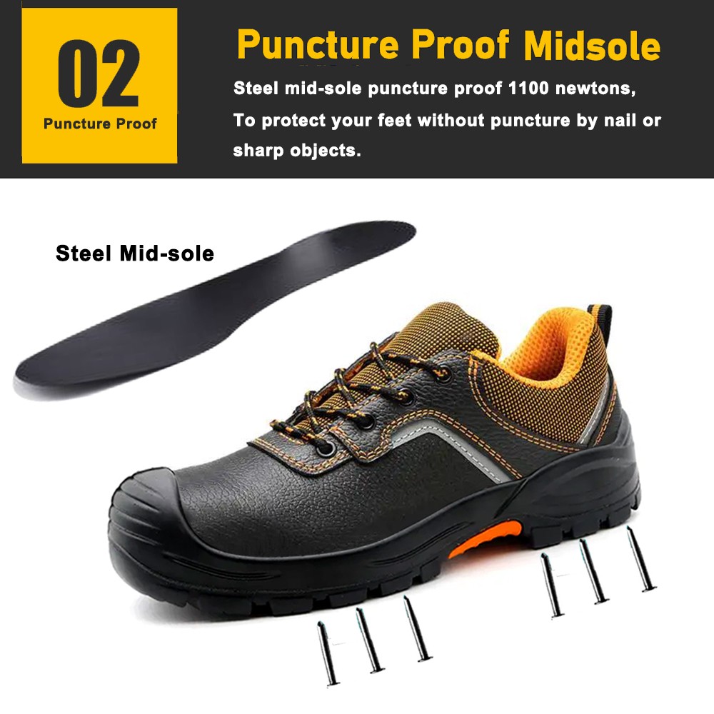 Oil Acid Resistant Steel Toe Oil Industry Safety Shoes for Men