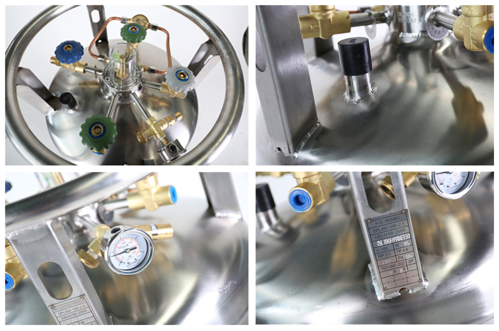 Cryogenic Liquefied 1.4MPa Working Pressure LNG Vehicle Gas Cylinder