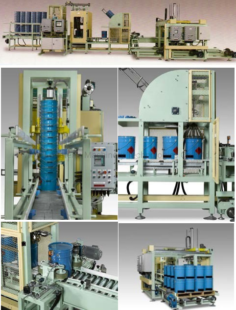 Fully Automatic Steel Drum Filling Sealing Line, 210.5L, 220L Bitumen Barrel Drum Filling Line