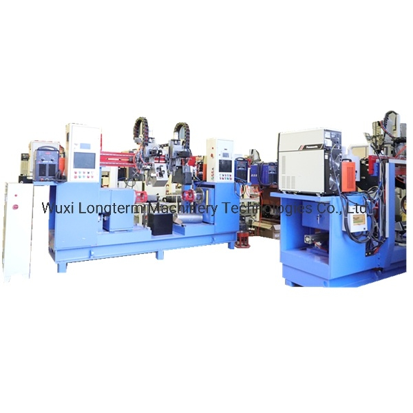 Automatic LPG Cylinder / Gas Bottle Double Heads MIG Seam Welding Machine / Circumferential Welding Machine