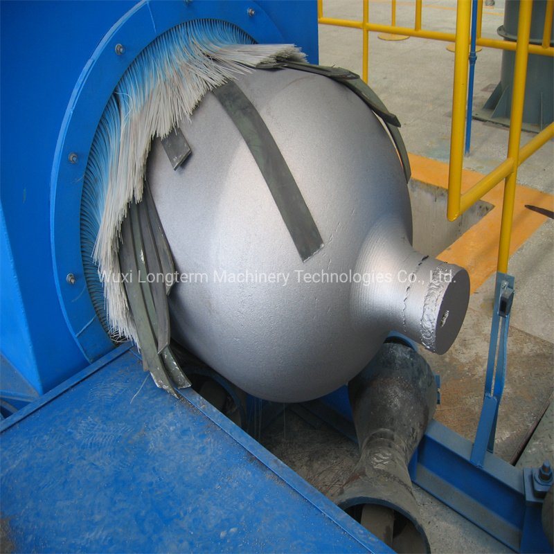 Seamless Oxygen Cylinder CNG Gas Cylinder Inner Sand Blasting Machine Outer Shot Blasting Machine