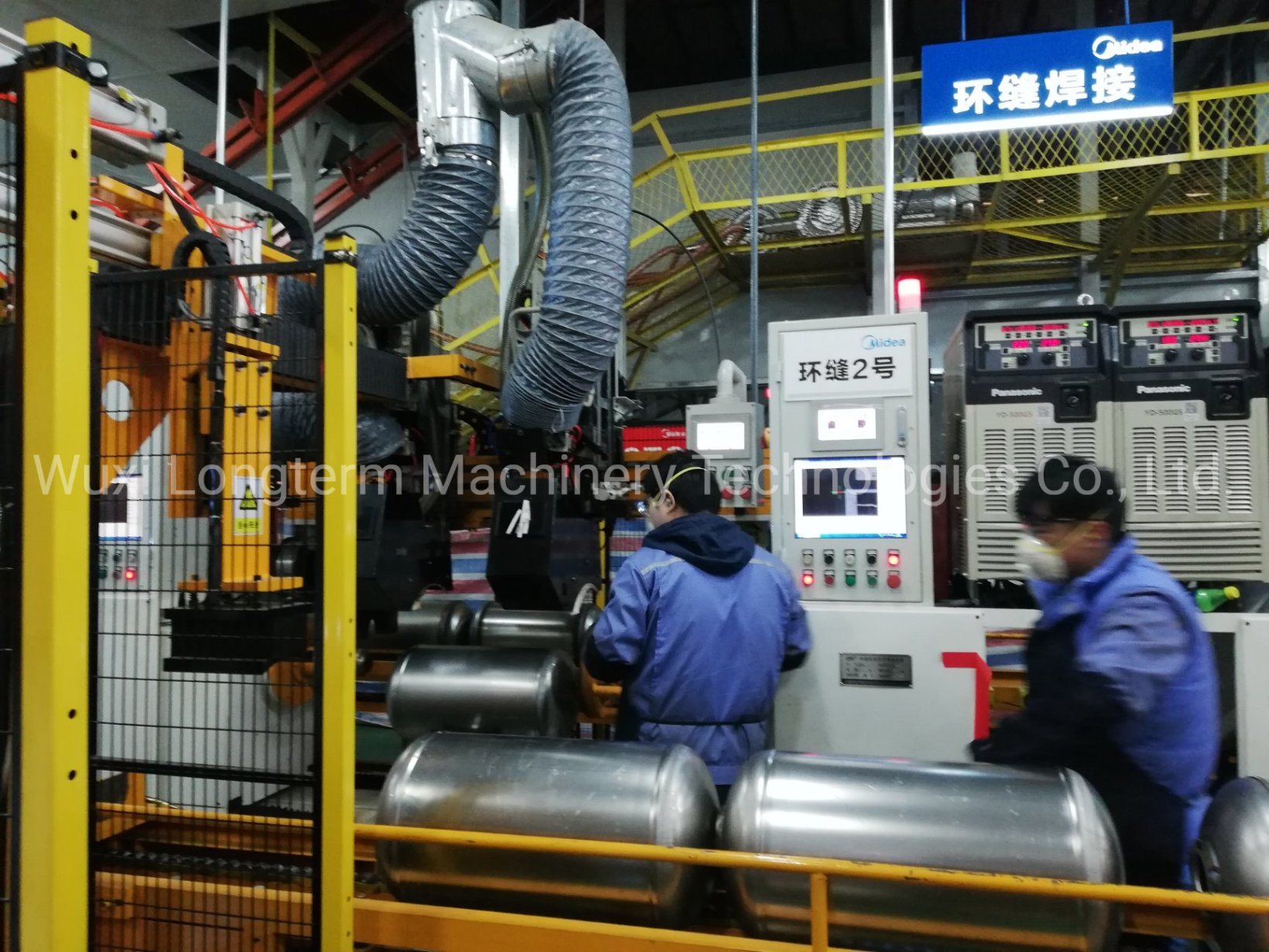 Porcelain Enamel Storage Tank Inner Water Geyser Longitudinal / Circular Seam Welder Lathe