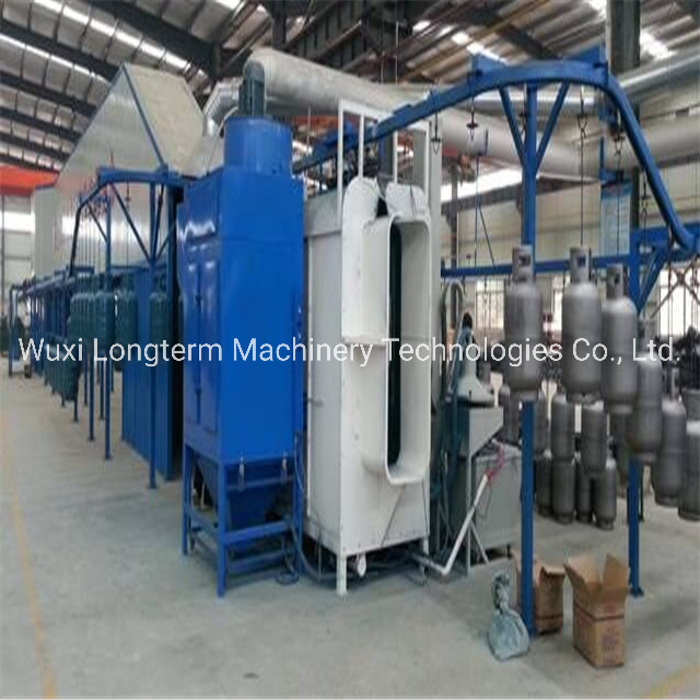High Performance Ce Certificated LPG Gas Cylinder Spray Booths, Customized Design Electrostatic Spray Powder Coating Line