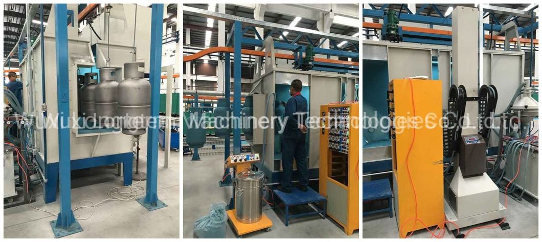 Cost Effective Powder Coating System for LPG CNG LNG Cylinder, Chinese Design Customization Industrial LPG Cylinder Spray Painting Booth!