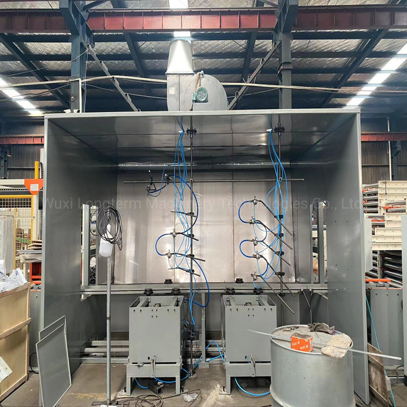 Three Color Steel Drum Outside Painting Machine, Casks / Kegs/Metal Barrel Painting Spray Booth^