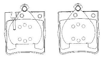 Brake pad for MERCEDES BENZ