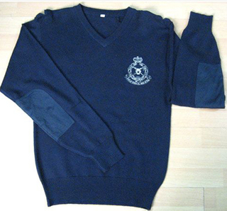 Navy blue police clearance sweater