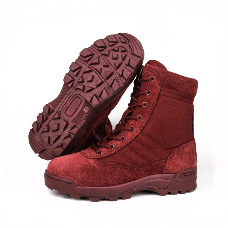 حذاء من جلد الغزال الأحمر برباط للمشي لمسافات طويلة في الصحراء 7263