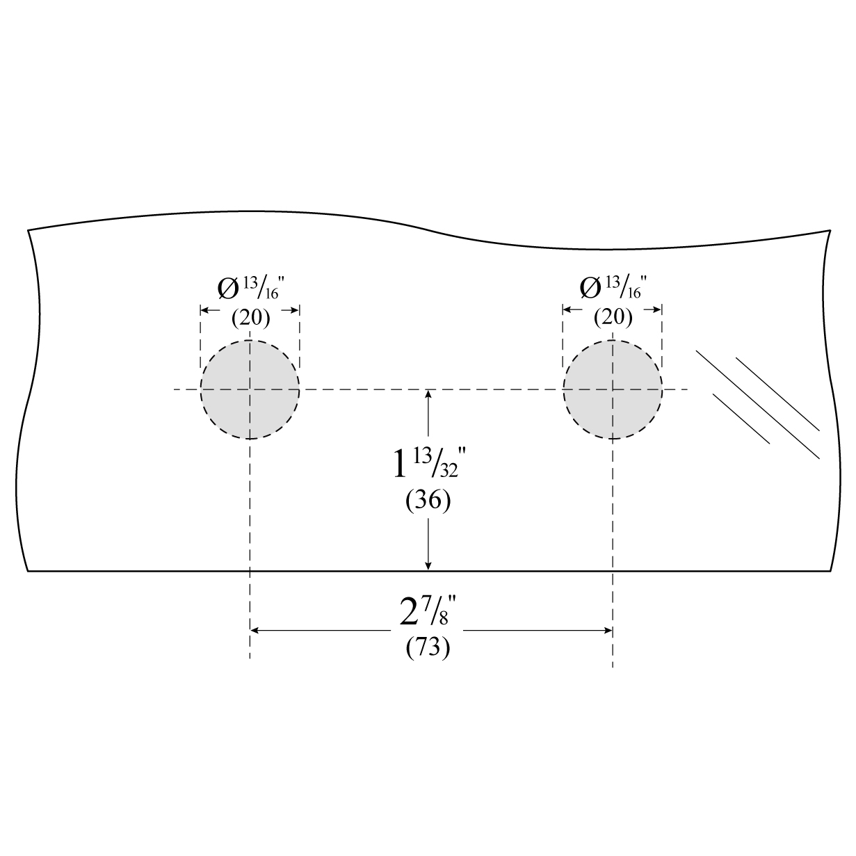 VM-71 Connector Patch with Fin for Overpanel