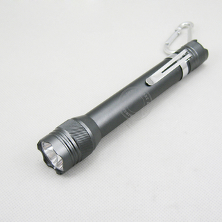 2AA size LED Aluminum flashlight with pocket clip