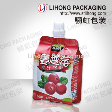 Juice Stand Up Pouch With Spout Food Graded