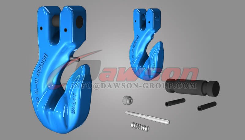 Gancho de agarre de horquilla especial G100 con pasador de seguridad, gancho de agarre de horquilla forjado de grado 100 para cadenas - Proveedor de China - Dawson Group Ltd.