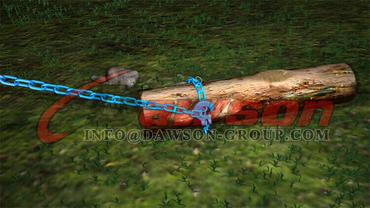 Aplicaci&oacute;n del gancho forestal con horquilla G100 para tala, gancho forestal con horquilla de acero de aleaci&oacute;n de grado 100 - Dawson Group Ltd. - F&aacute;brica de China