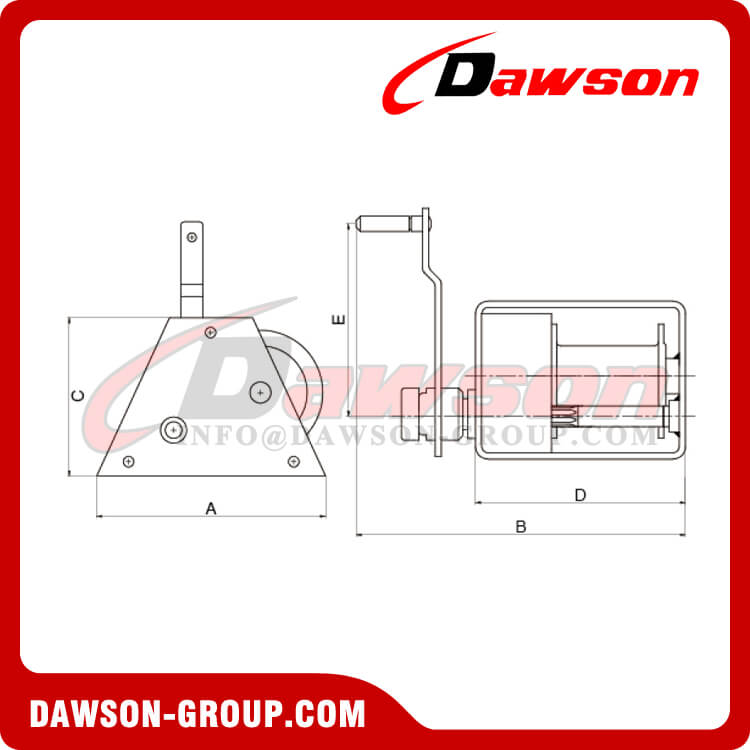 DSHW-A ТИП 250 кг-1000 кг Червячная ручная подъемная лебедка с сертификатом CE