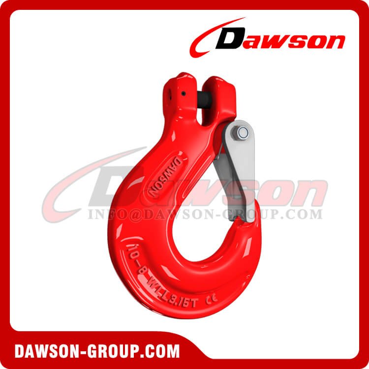 Gancho de eslinga de horquilla de grado 80 con pestillo fundido para eslingas de cadena, gancho de horquilla G80 - Dawson Group Ltd. - Proveedor y exportador de China