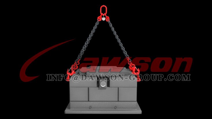 Aplicaci&oacute;n del gancho de eslinga con ojo G80 con pestillo para eslingas de cadena de elevaci&oacute;n de gr&uacute;as - Dawson Group Ltd. - Exportador de China