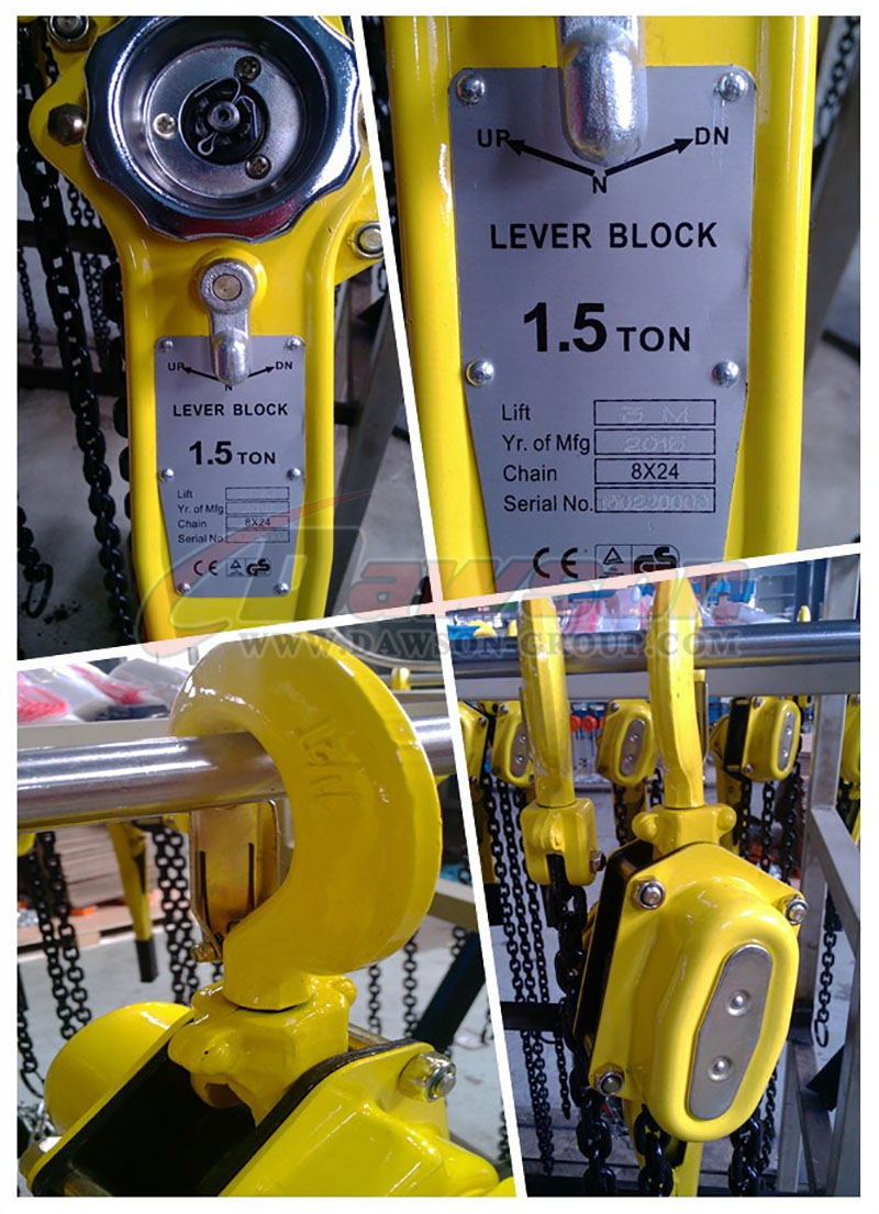 DS-HSH-A 620 シリーズ リフティング用レバー ブロック - Dawson Group Ltd. - 中国メーカー、サプライヤー、工場