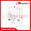 Gancho mosquetón de aleación de aluminio 7075 DS7802S, hebilla para escalada en roca
